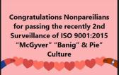Nonpareil Pass ISO 9001:2015 2nd Surveillance Audit