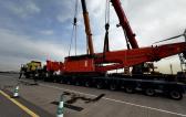 Protranser Deliver Railway Crane from Tianjin to Cangzhou