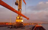 Europe Cargo Handle Transshipment Breakbulk Operation of Steel Pillars