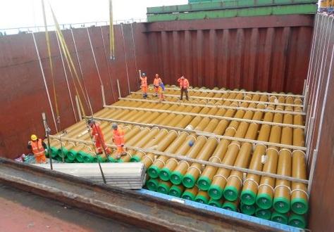 W.I.S. Italy Report the Shipping of Pipes in Huge Ongoing Project