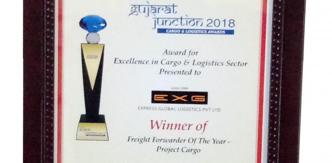 EXG Awarded 'Project Cargo Forwarder of the Year' at Gujarat Junction Awards 2018