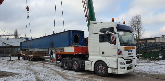 Alphatrans Ukraine Deliver Long Crane Beam to Belgium