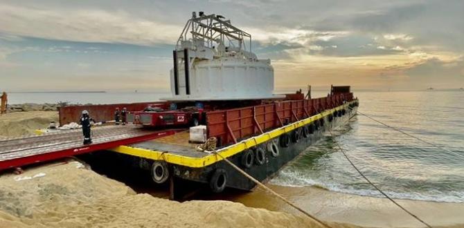 Megalift Construct Beach Landing Jetty for Delivery of SPM Buoy