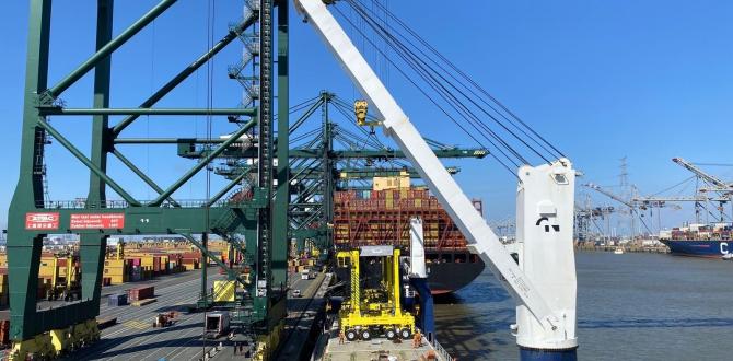 Europe Cargo Discharge Hybrid Straddle Carriers at Antwerp
