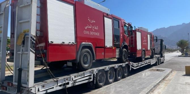 Seven Seas Jordan Deliver 32 Fire Fighting Trucks to Baghdad