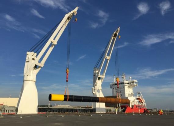 Europe Cargo Discharge Large Pipes for New Jetty