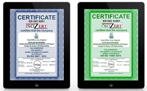 Renewal of our ISO 9001 and ISO 14001 Certification