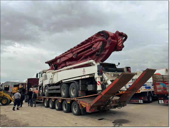 Megagon Transport Concrete Pump & Mixer to Sierra Leone