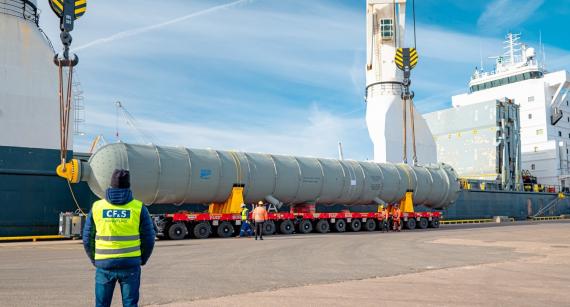CF&S Organise Reloading of Oversize Cargo in Paldiski, Estonia