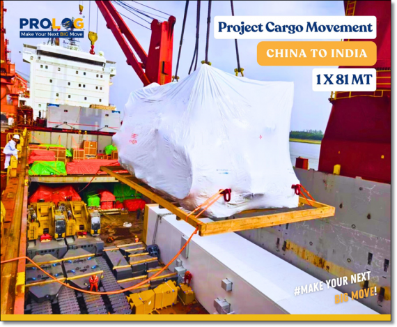 PROLOG Deliver Heavy Lift Cargo from China to India