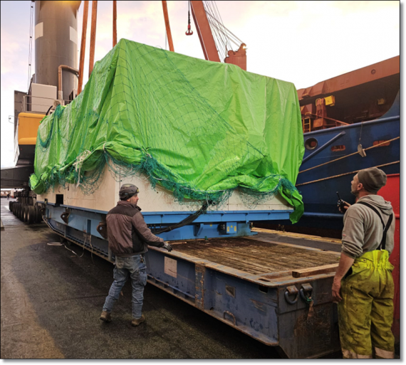 Fortune International Transport Wide Machinery from Genoa