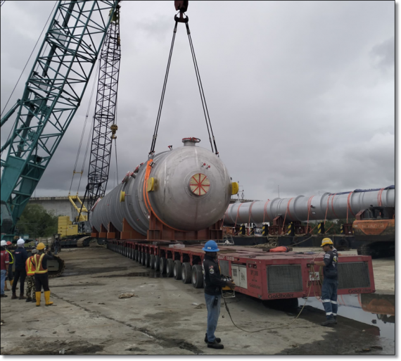 Megalift Transport Pressure Vessels from Port Klang to Batam