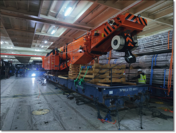 Protranser Deliver Railway Crane from Tianjin to Cangzhou