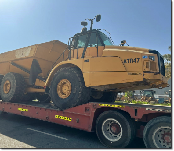 Polaris Projects Transport Construction Equipment to Jebel Ali