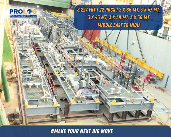 PROLOG India Deliver Refinery Modules from the Middle East