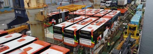 Protranser in China Handle 32 CNG Buses Exported to Colombia